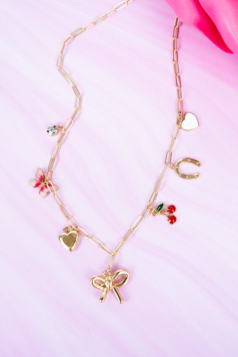 Crystal Avenue Liliana Goldtone Charm Necklace - Wholesale Accessory Market