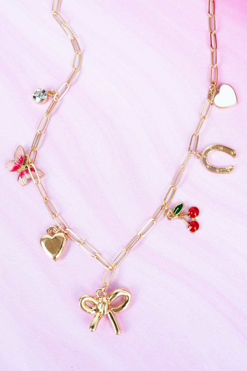 Crystal Avenue Liliana Goldtone Charm Necklace - Wholesale Accessory Market