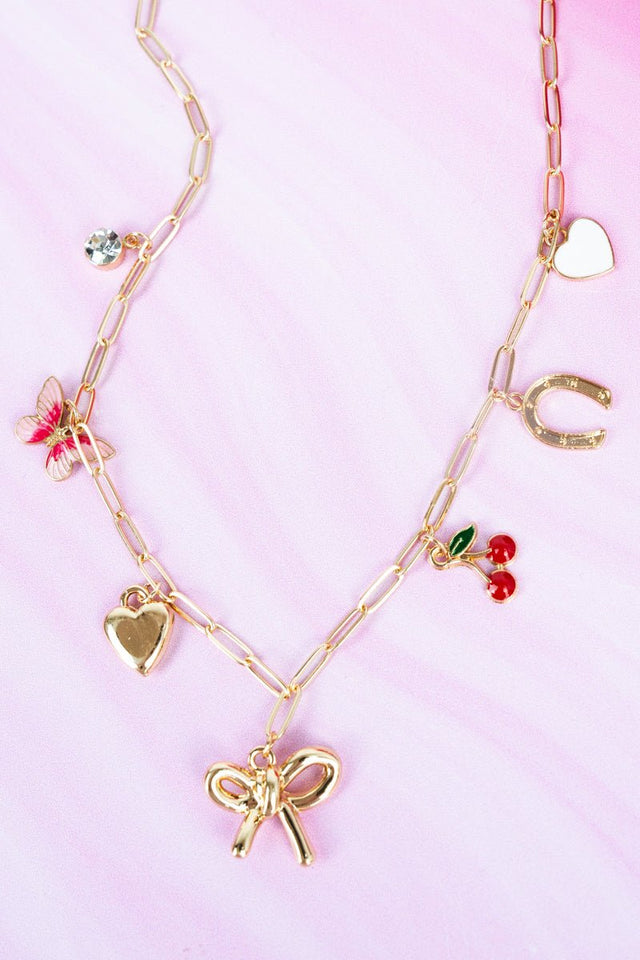 Crystal Avenue Liliana Goldtone Charm Necklace - Wholesale Accessory Market