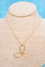 Crystal Avenue Goldtone Knot Your Average Bow Necklace - Wholesale Accessory Market