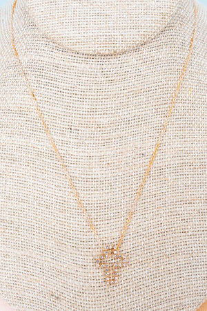 Crystal Avenue Light My Path Goldtone Cross Necklace - Wholesale Accessory Market