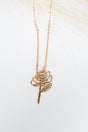 Crystal Avenue Goldtone Rose Reverie Necklace - Wholesale Accessory Market