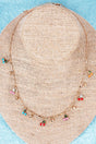 Crystal Avenue Colorful Cherry Season Goldtone Charm Necklace - Wholesale Accessory Market