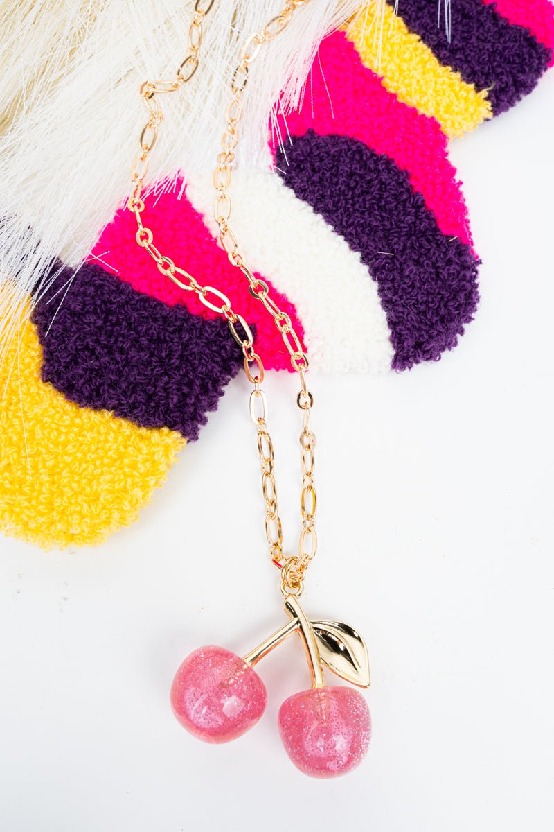 Crystal Avenue Pink Sweet & Sassy Goldtone Necklace - Wholesale Accessory Market