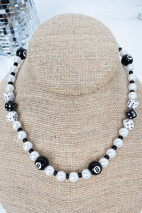 Crystal Avenue Luck & Luxe Black and White Pearl Necklace - Wholesale Accessory Market