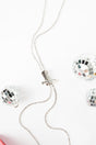 Crystal Avenue Lariat Luxe Silvertone Cowgirl Boot Slider Necklace - Wholesale Accessory Market