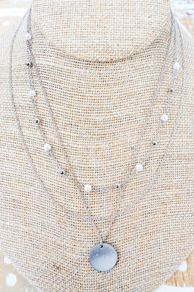 Crystal Avenue Layla Silvertone Necklace Trio - Wholesale Accessory Market