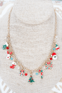 Crystal Avenue Merry Lineup Goldtone Charm Necklace - Wholesale Accessory Market
