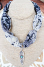 Crystal Avenue Shed Some Style Feather Pendant Fabric Necklace - Wholesale Accessory Market