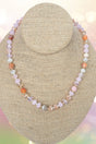 Crystal Avenue Light Rose Beaded Monaco Mood Toggle Necklace - Wholesale Accessory Market