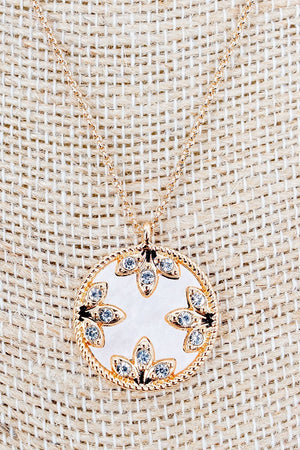 Crystal Avenue Whispering Petals Goldtone Necklace - Wholesale Accessory Market