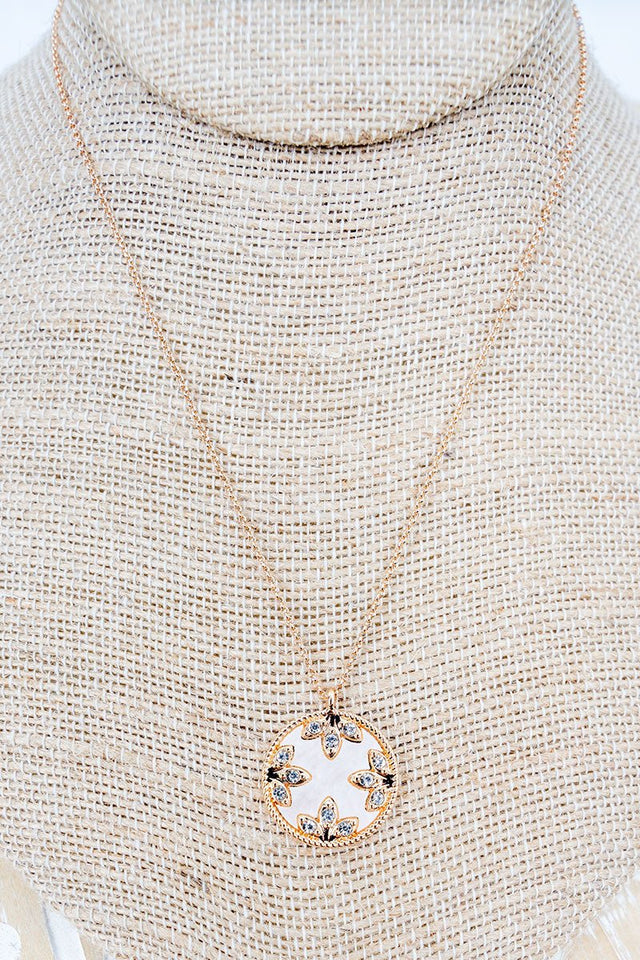 Crystal Avenue Whispering Petals Goldtone Necklace - Wholesale Accessory Market