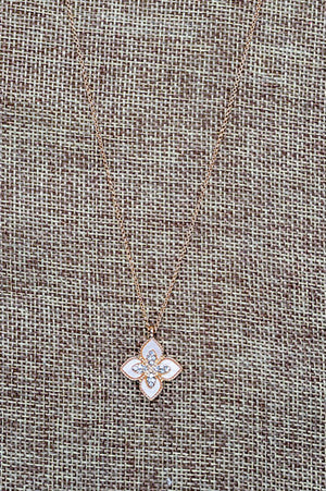 Crystal Avenue Whispering Fleur Goldtone Necklace - Wholesale Accessory Market
