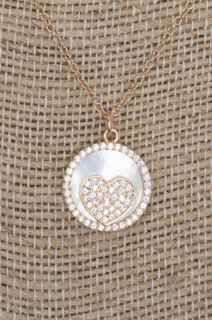Crystal Avenue Cubic Zirconia Romantic Reverie Goldtone Necklace - Wholesale Accessory Market