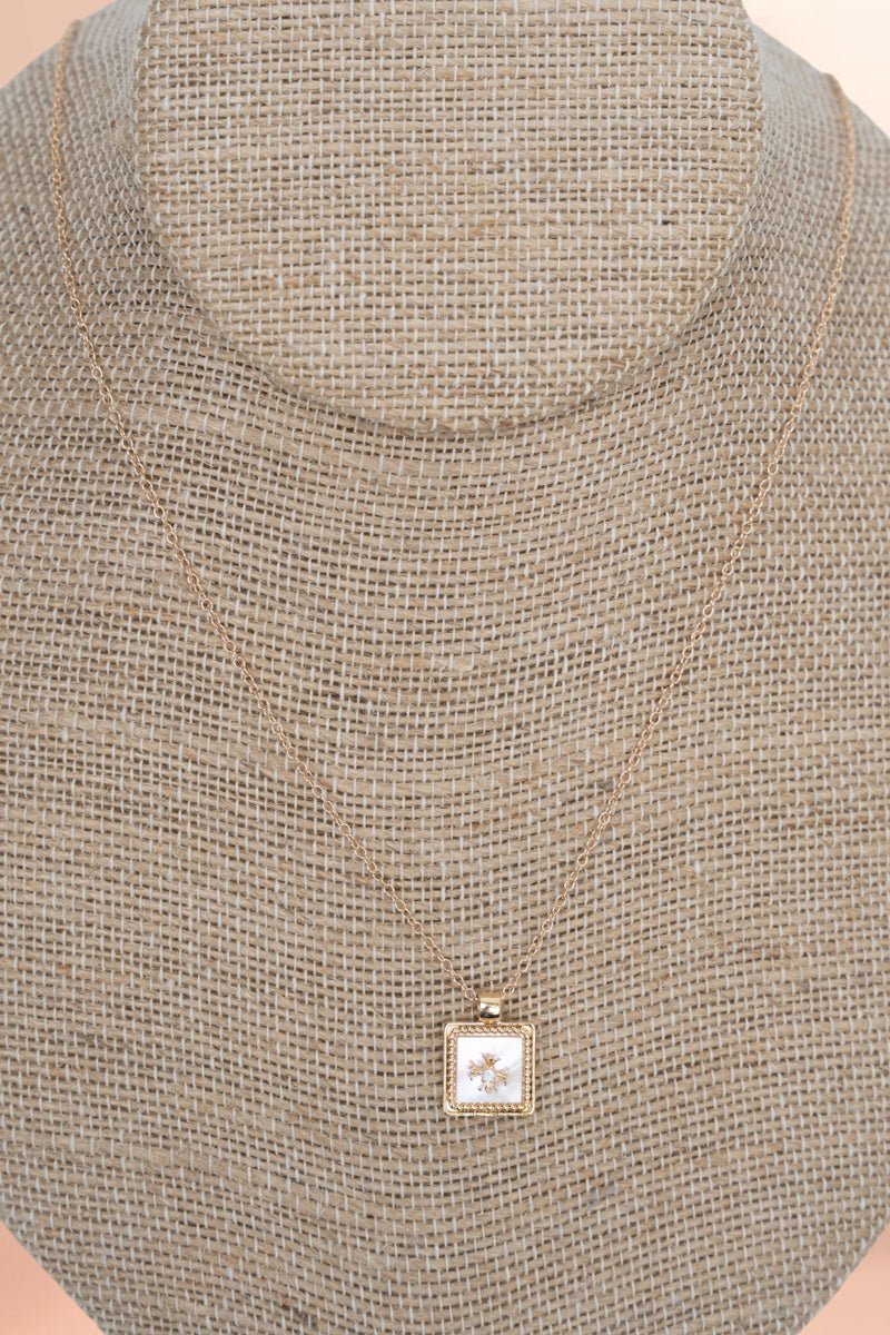 Crystal Avenue Cubic Zirconia Ivory Devotion Goldtone Necklace - Wholesale Accessory Market