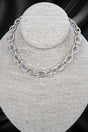 Crystal Avenue Elevated Essential Two - Tone Link Necklace - Wholesale Accessory Market
