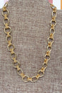 Crystal Avenue Executive Glam Goldtone Link Necklace - Wholesale Accessory Market