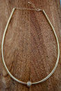Crystal Avenue Liquid Light Goldtone Omega Chain Necklace - Wholesale Accessory Market