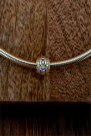 Crystal Avenue Liquid Light Goldtone Omega Chain Necklace - Wholesale Accessory Market