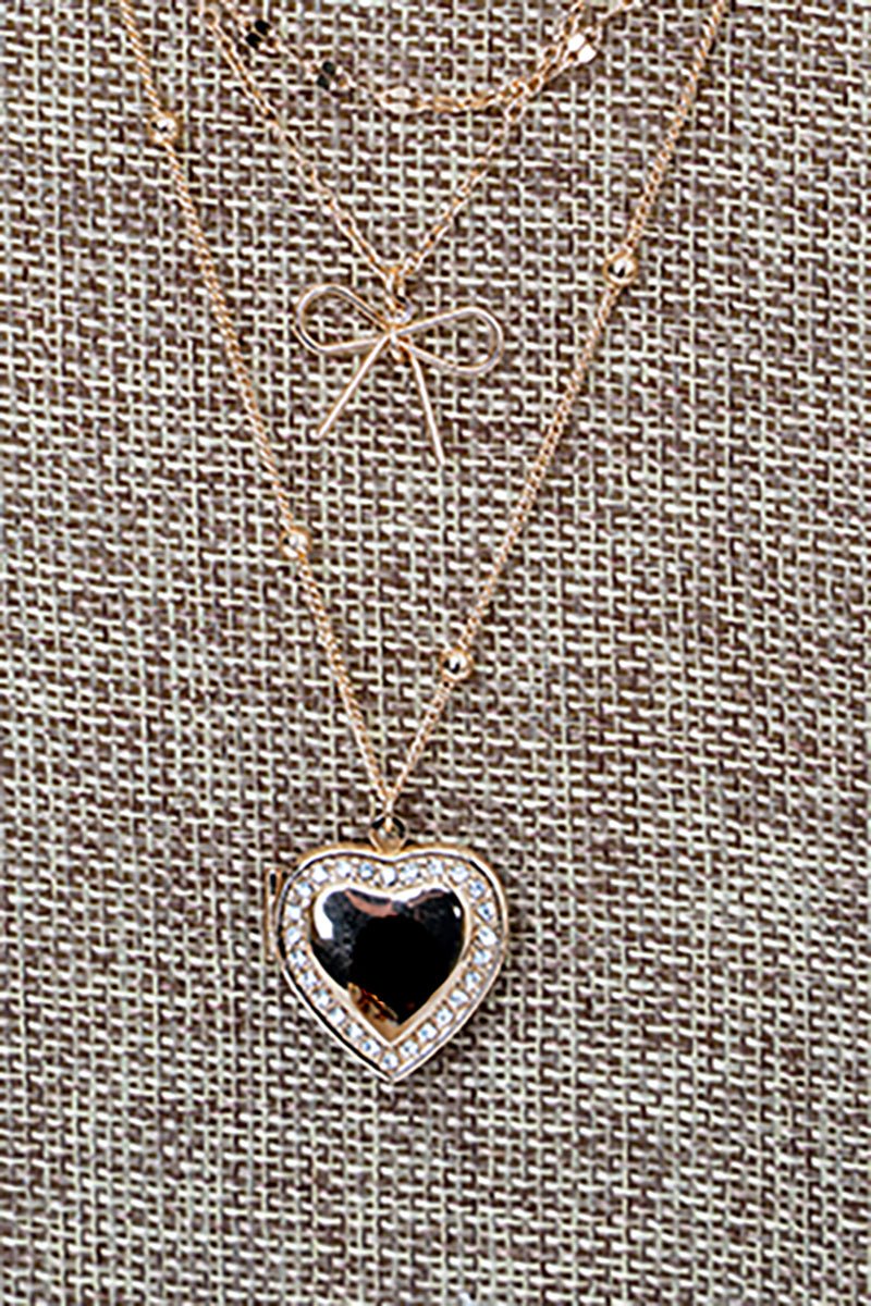 Crystal Avenue Sealed with Love Crystal & Goldtone Layered Necklace - Wholesale Accessory Market