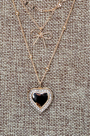 Crystal Avenue Sealed with Love Crystal & Goldtone Layered Necklace - Wholesale Accessory Market