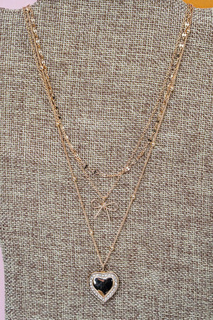 Crystal Avenue Sealed with Love Crystal & Goldtone Layered Necklace - Wholesale Accessory Market