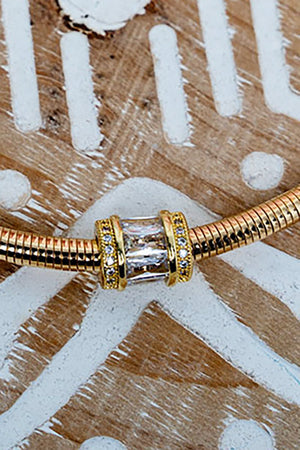 Crystal Avenue Crystal Cadence Goldtone Omega Chain Necklace - Wholesale Accessory Market