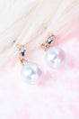 Crystal Avenue Luxe Mode Pearl Goldtone Drop Earrings - Wholesale Accessory Market