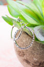 Crystal Avenue Carina Silvertone Crystal Hoop Earrings - Wholesale Accessory Market