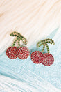 Crystal Avenue The Cherry On Top Goldtone Crystal Earrings - Wholesale Accessory Market