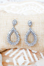 Crystal Avenue Cubic Zirconia Night to Remember Silvertone Earrings - Wholesale Accessory Market