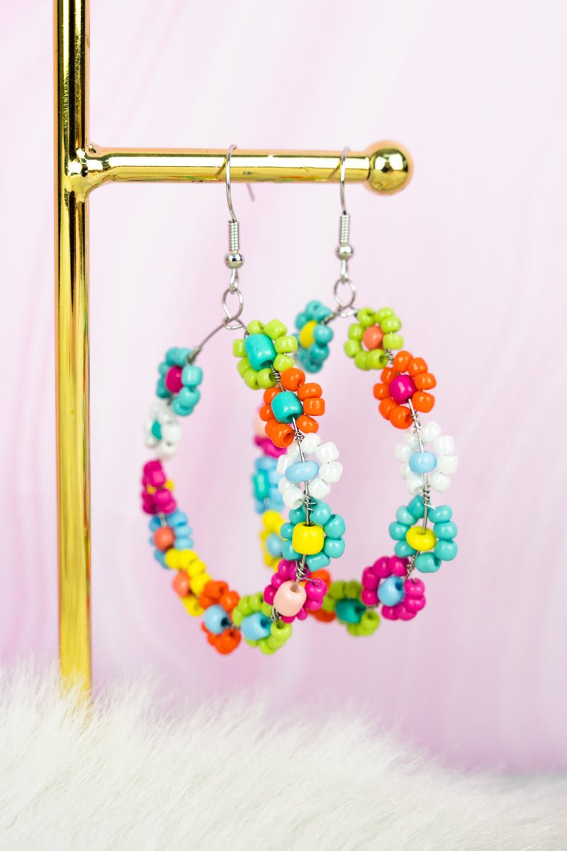 Crystal Avenue Multi Color Victoria Flower Earrings - Wholesale Accessory Market