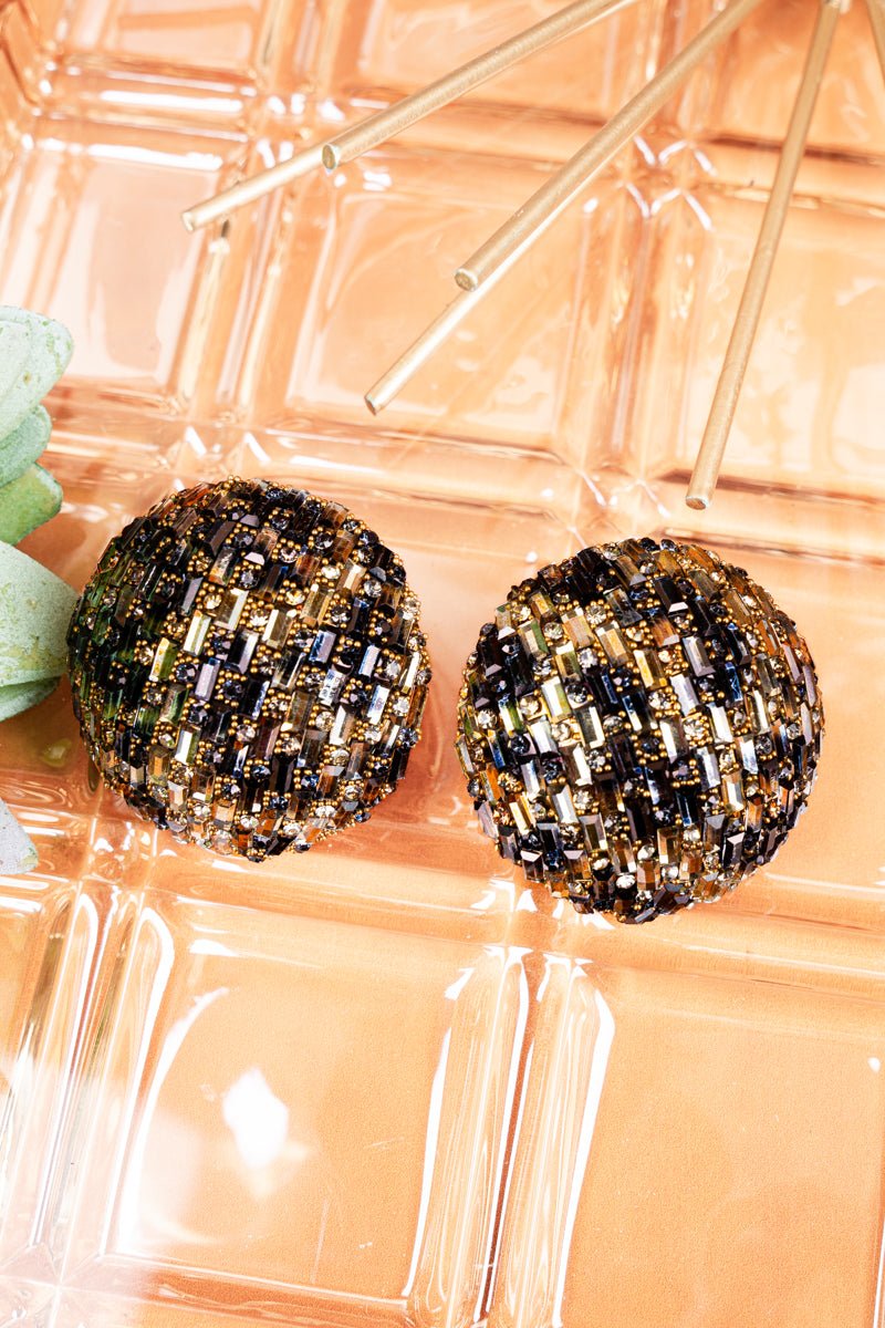 Crystal Avenue Ballroom Beauty Goldtone Earrings - Wholesale Accessory Market