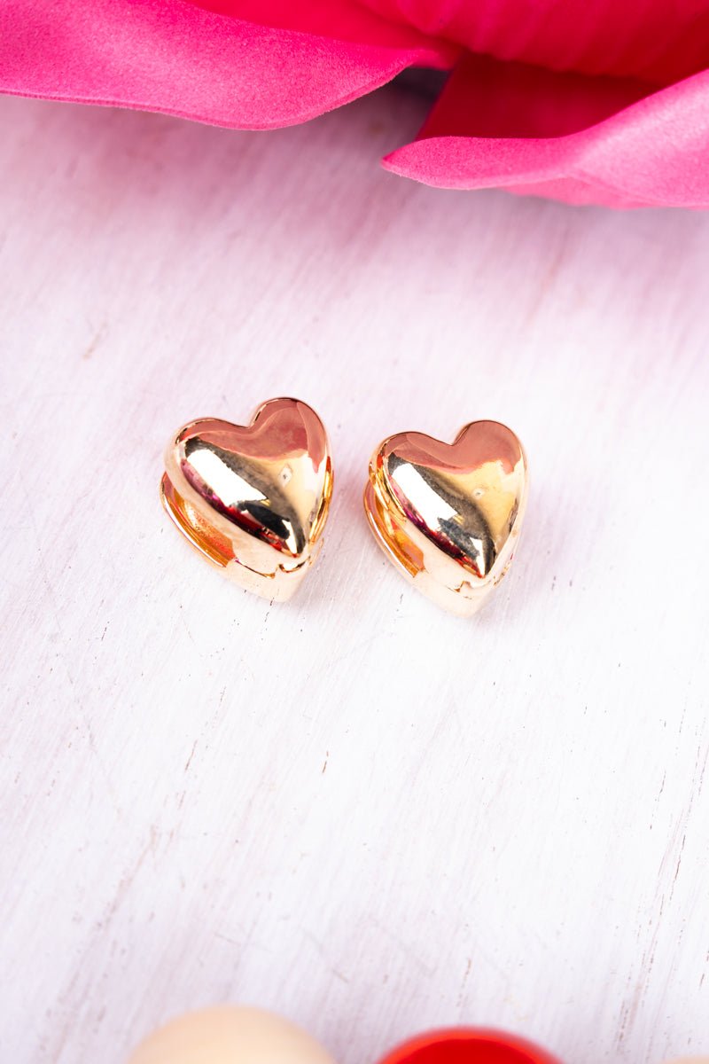 Crystal Avenue Heart To Heart Goldtone Reversible Earrings - Wholesale Accessory Market