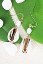 Crystal Avenue Coral Bay Cowrie & Pearl Earrings - Wholesale Accessory Market