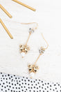Crystal Avenue Coquette Girly Pearl and Two Tone Bow Drop Earrings - Wholesale Accessory Market