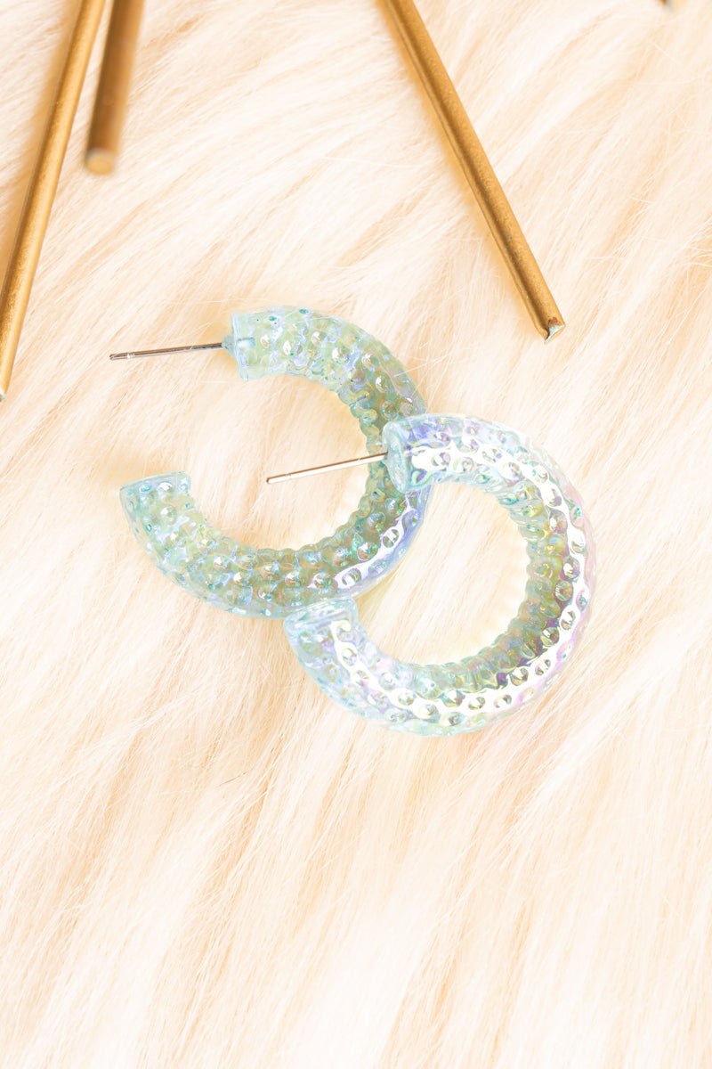 Crystal avenue hoop earrings discount