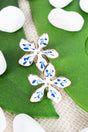 Crystal Avenue Blue Lotus Luxe Earrings - Wholesale Accessory Market