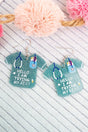 Crystal Avenue Aqua 'Trying My Best' Scrub Earrings - Wholesale Accessory Market
