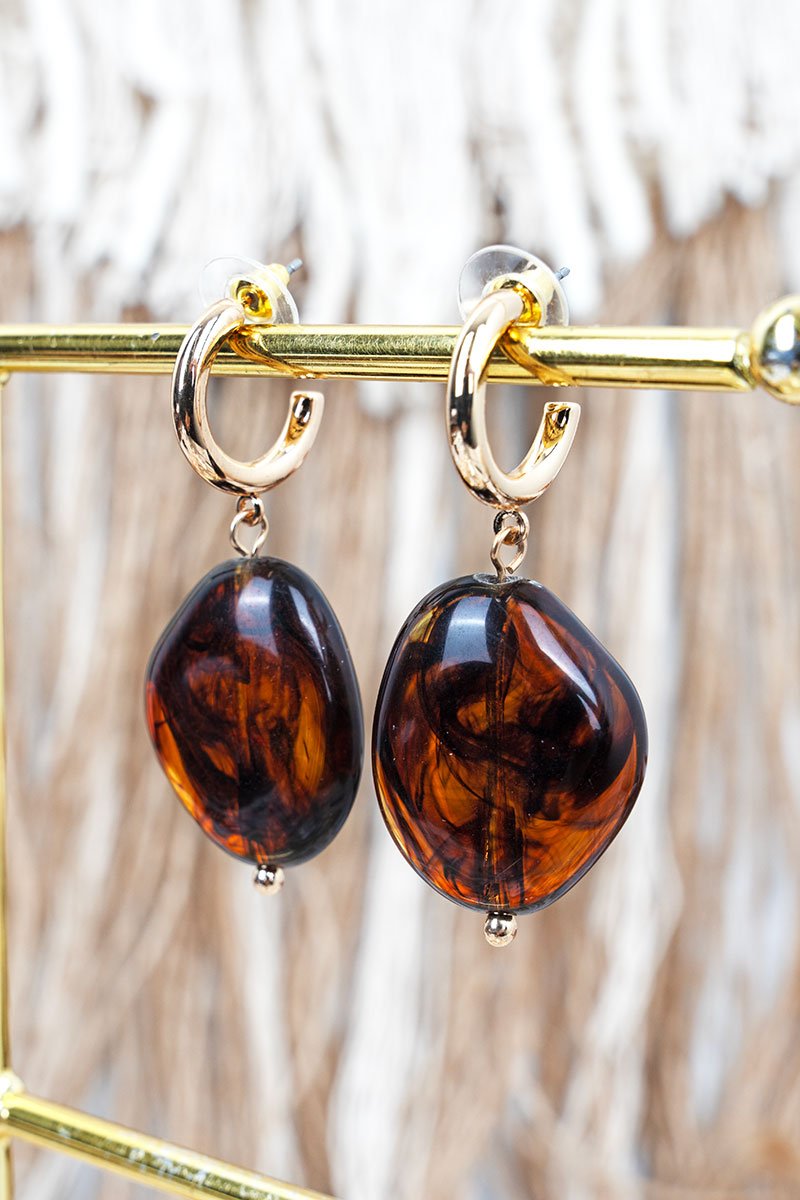 Crystal Avenue Goldtone Moonlight Glow Hoop Earrings - Wholesale Accessory Market