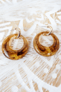 Crystal Avenue Amber Smoke & Mirrors Goldtone Hoop Earrings - Wholesale Accessory Market