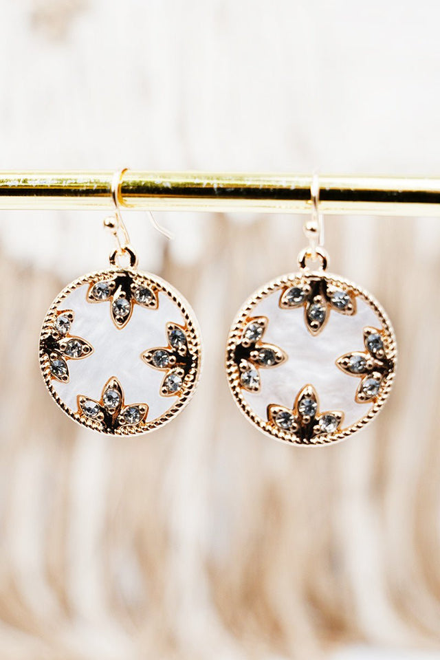 Crystal Avenue Whispering Petals Goldtone Earrings - Wholesale Accessory Market