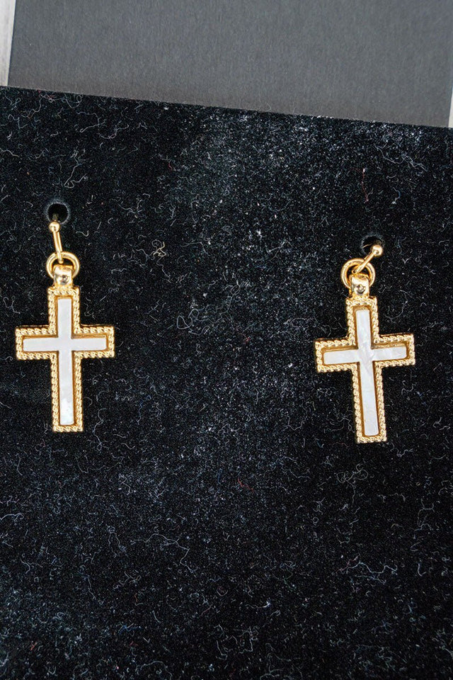 Crystal Avenue Quiet Grace Goldtone Earrings - Wholesale Accessory Market