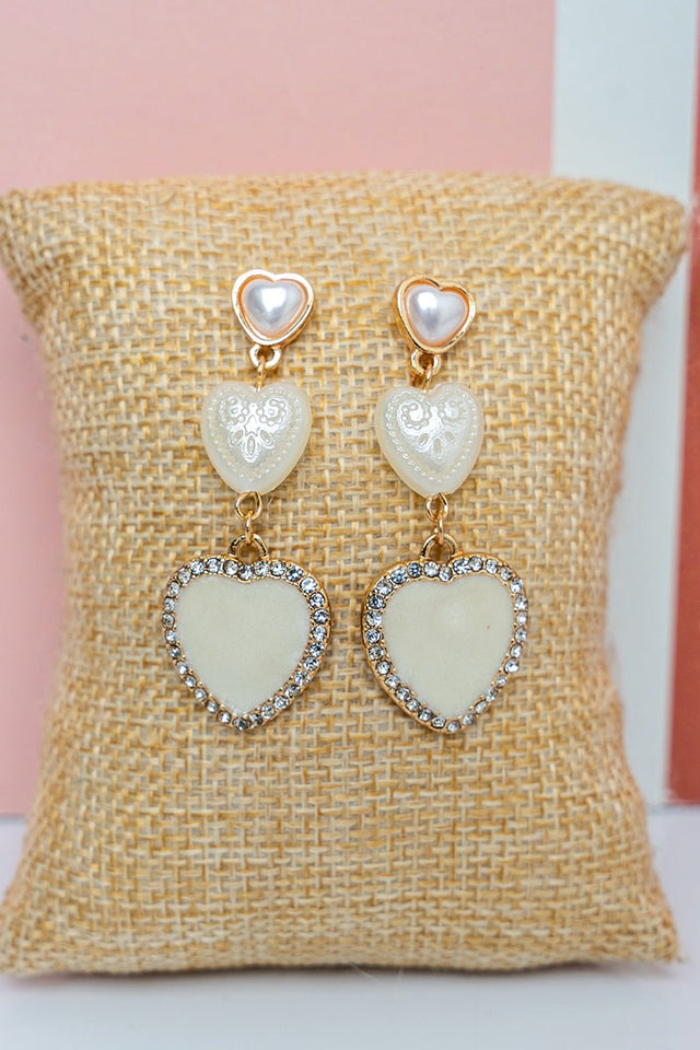 Crystal Avenue Luster & Love Goldtone Earrings - Wholesale Accessory Market