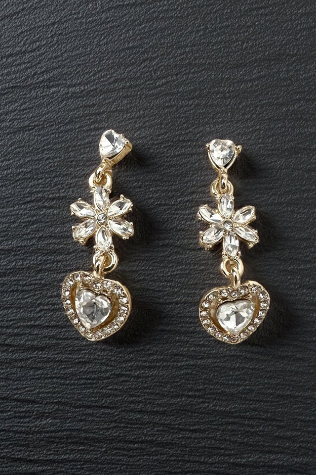 Crystal Avenue Crystal & Goldtone Heart's Desire Earrings - Wholesale Accessory Market