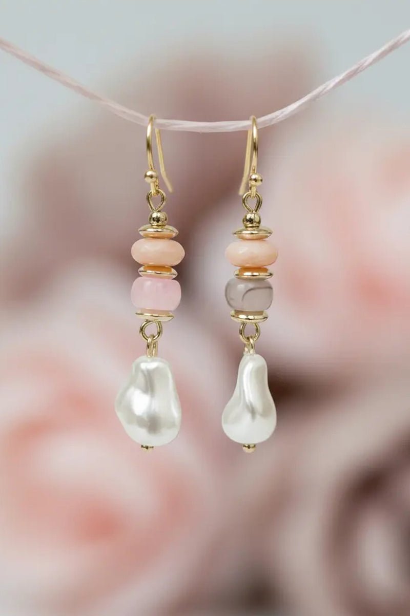Crystal Avenue The Highlight Hour Light Rose & Goldtone Earrings - Wholesale Accessory Market