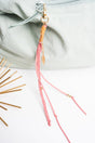 Crystal Avenue Pink Flights of Fancy Faux Suede Bag Charm - Wholesale Accessory Market