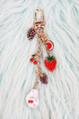 Crystal Avenue Fruit Stand Goldtone Bag Charm - Wholesale Accessory Market