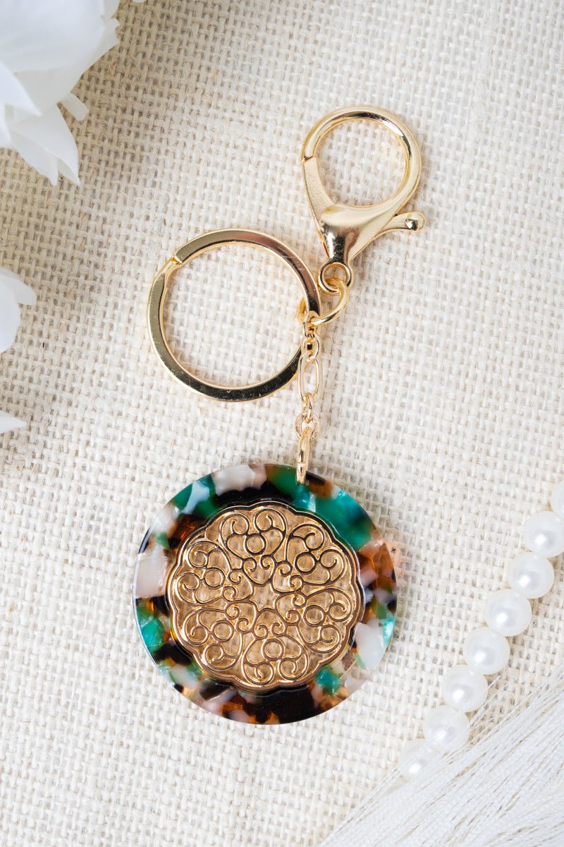 Crystal Avenue Edge of Glam Goldtone Keychain - Wholesale Accessory Market