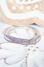 Crystal Avenue City Of Lights Violet Silvertone Tennis Bracelet Set - Wholesale Accessory Market